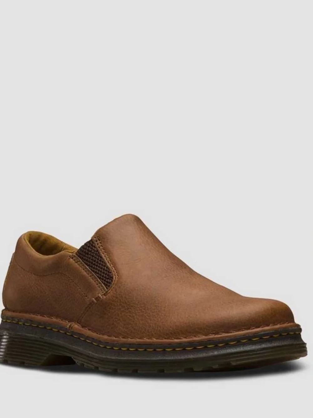 Dr Martens Boyle Grizzly Leather Slip On Shoes Tan Casual Comfort Men’s Size 11M